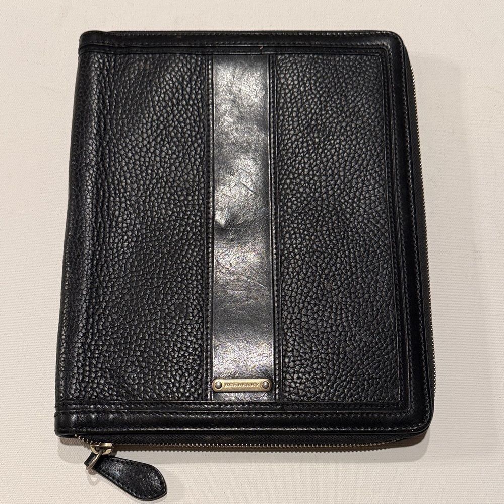 Burberry Black Leather IPad Case